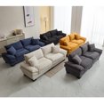 thumbnail image 5 of Love Seat Couches, Upholstered Sofa Sleeper Couch with Throw Pillows, Loveseat Sofa for Living Room, Apartment, Office,Apartmen, Blue, 5 of 9