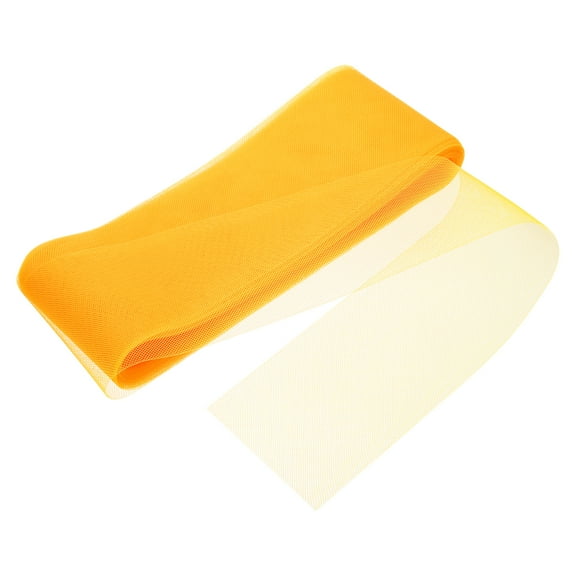 25 Yards Stiff Horsehair Braid 4 Inch Wide for Polyester Boning Sewing Wedding Dress Dance Formal Dress Accessories, Deep Yellow