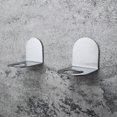 thumbnail image 2 of 2pcs Stainless Steel Wall Mounted Hand Sanitizer Holder Hanging Rack Shampoo Shelf for Kitchen Bathroom (Large Hole+Small Hole), 2 of 3