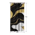 thumbnail image 5 of Black and Gold Marble Wavy Lines Pattern Shower Curtain 36"x72" ,Bathroom Decorative Shower Curtains Set with 12 Hooks,Modern Waterproof Washable Shower Curtain, 5 of 6