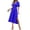 Blue, variant on GaThRRgYP Women's Linen Blend Sleeveless V-Neck Casual Summer Dress,Fashion Women's Round Neck Casual Solid Color Pocket Short-sleeved Knee-length Mini Skirt Wine M