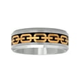 thumbnail image 3 of Men's Tungsten 8MM Chain Link Inlay Wedding Band - Mens Ring, 3 of 4