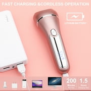 Hatteker 3-in-1 Electric Shaver for Face, Chin, Arms, Legs, and Underarms Portable Pain-Free Cordless Bikini Electric Shaver IPX7