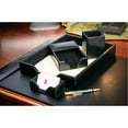 thumbnail image 3 of Black Bonded Leather 5-Piece Desk Set, 3 of 7
