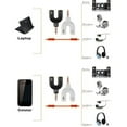 thumbnail image 6 of Black 3.5mm 2 Female to 1 Male U Shape Headset Splitter Adapter Aluminium Alloy Audio Adapter Black, 6 of 8