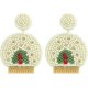 thumbnail image 5 of ZHAOCHENG Pendientes navideños de cuentas para mujer, árboles de Navidad exquisitos hechos a mano con cuentas, 5 of 5