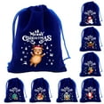 thumbnail image 6 of Twinkseal Party Favor Bags Christmas Candy Drawstring Bag Reusable Holiday Goodie Bags for Treats Gifts Party Favors Santa Claus Snowman Reindeer Designs, 6 of 8