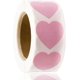 thumbnail image 1 of Coloured Heart Stickers 500 Pcs/1roll 25mm Pink Self Adhesive Heart Labels Coding Heart Stickers Labels Glossy Paper Stickers, 1 of 4