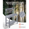 thumbnail image 3 of KFFKFF Table Banc de Rempotage, Poste de Travail de Jardinage Extérieur avec Évier, Plateau en Bois Réglable 37-55 Po, Poste de Travail de Jardin avec Étagères de Rangement, 3 of 9