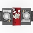 thumbnail image 3 of Red Black Gradient Abstract Flowers Table Runners For Wedding Party Decoration Modern Table Runner Rustic Wedding Decor For Home, 3 of 5
