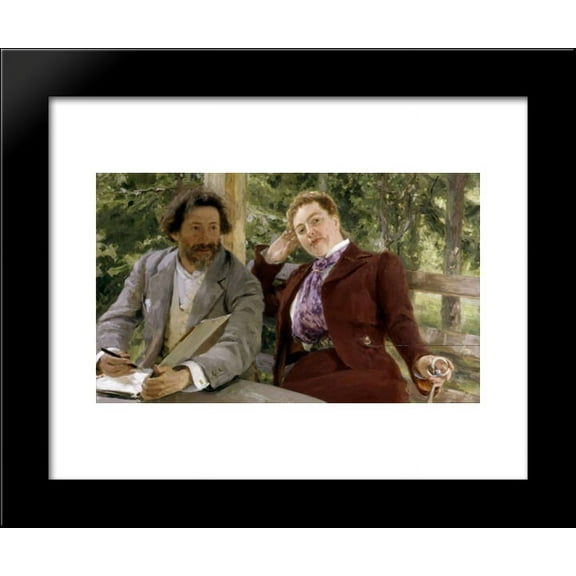 Double Portrait of Natalia Nordmann and Ilya-Repin 20x24 Framed Art Print by ...