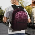 thumbnail image 5 of Fotbe Pink Glitter Sparkles A Mochila Ligera Casual para Laptop para Hombres y Mujeres, Mochila Impermeable de Uso Diario, Mochila para Universidad, 5 of 5