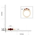 thumbnail image 4 of ANGARA Natural Vintage Style Three Stone Ruby Wedding Band in 14K Rose Gold for Women (Size-4mm) | July Birthstone, Birthday, Anniversary, Jewelry Gift for Women | Natural Ruby Ring, 4 of 9