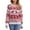 White, variant on TJAZFJPA Womens Sweaters 2024 Cool Women's Christmas Jacquard Snowflake and Deer Print Winter Round Neck Long Sleeved Pullover Loose Knit Sweater Womens Sweaters Trendy Off the Shoulder