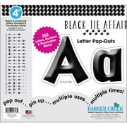 Barker Creek Black Tie Affair 4" Letter Pop-Outs 255 Characters