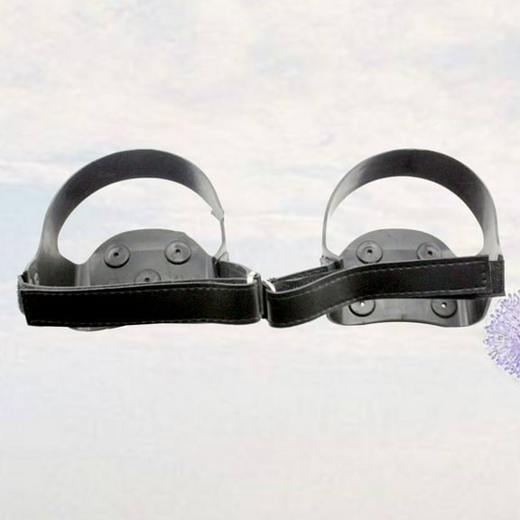 HEALEEP 1 Pair Ice Cleat Spikes Crampons Silicone Stainless Steel Traction on Ice Anti Slip for Hiking Climbing -42