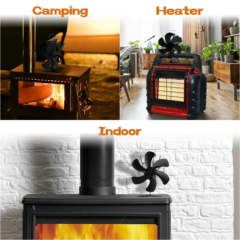 fan wood stove Fireplace Heat Powered Fan Fireplace Fans Outdoor Heat
