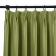thumbnail image 3 of TWOPAGES Pinch Pleated Drape 52"x84" Velvet Privacy Heavyweight Curtain for Living Room, 1 Panel, Grass Green, 3 of 6