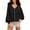 001 Black, variant on Htigea Full Zip Sweatshirts for Women Lace Splice Long Sleeve Hoodies Thin Fleece Hooded Pullover Tops Y2k Sweatshirt Pink M