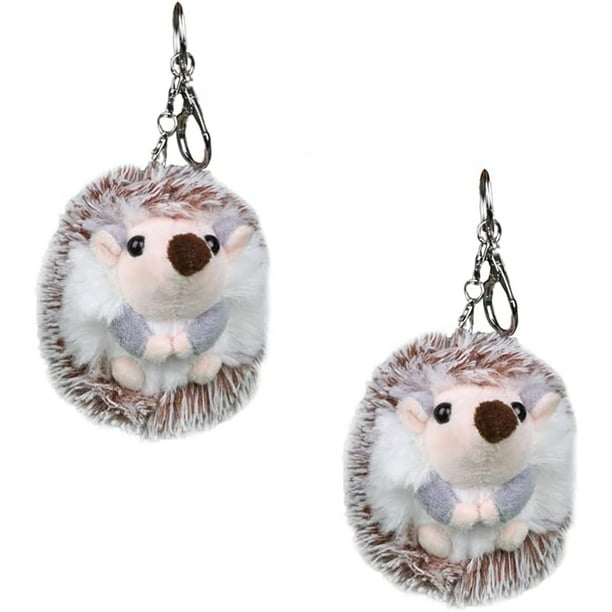 Llavero de peluche con forma de erizo HUOGUO para niños y niñas, x2