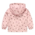thumbnail image 3 of Bjutir Toddler Boys Girls Cartoon Prints Casual Light Coat Hooded Jacket Windproof Fall Winter Zipper Outwear Light Pink 12-18 Months, 3 of 3