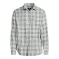 thumbnail image 6 of George Men's & Big Men's Brushed Poplin Button-Up Shirt with Long Sleeves, Sizes S-3XL, 6 of 6