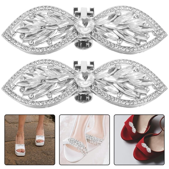 MLINS  2 Pcs Detachable Shoe Buckle High Heel Embellishments Elegant Accessories