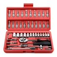thumbnail image 1 of 46-In-1 Pcs Kit & Screwdriver Set | Multi-Purpose Combination Tool Case, Precision Socket Set | Multi Purpose Set, Ratchet Wrench, Extension Bars, Spinner Handle, Bit Adapter Repair Tool, 1 of 5