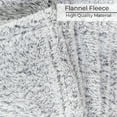 thumbnail image 3 of DecorX Throw Blanket Grey Flannel Fleece - Soft Fur Feel - Gray & White Contrast - 50x60 in, 3 of 13
