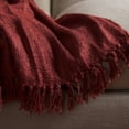 thumbnail image 3 of Safavieh Gaia 51" x 67" Modern Cotton Throw, Brick Red, 3 of 4