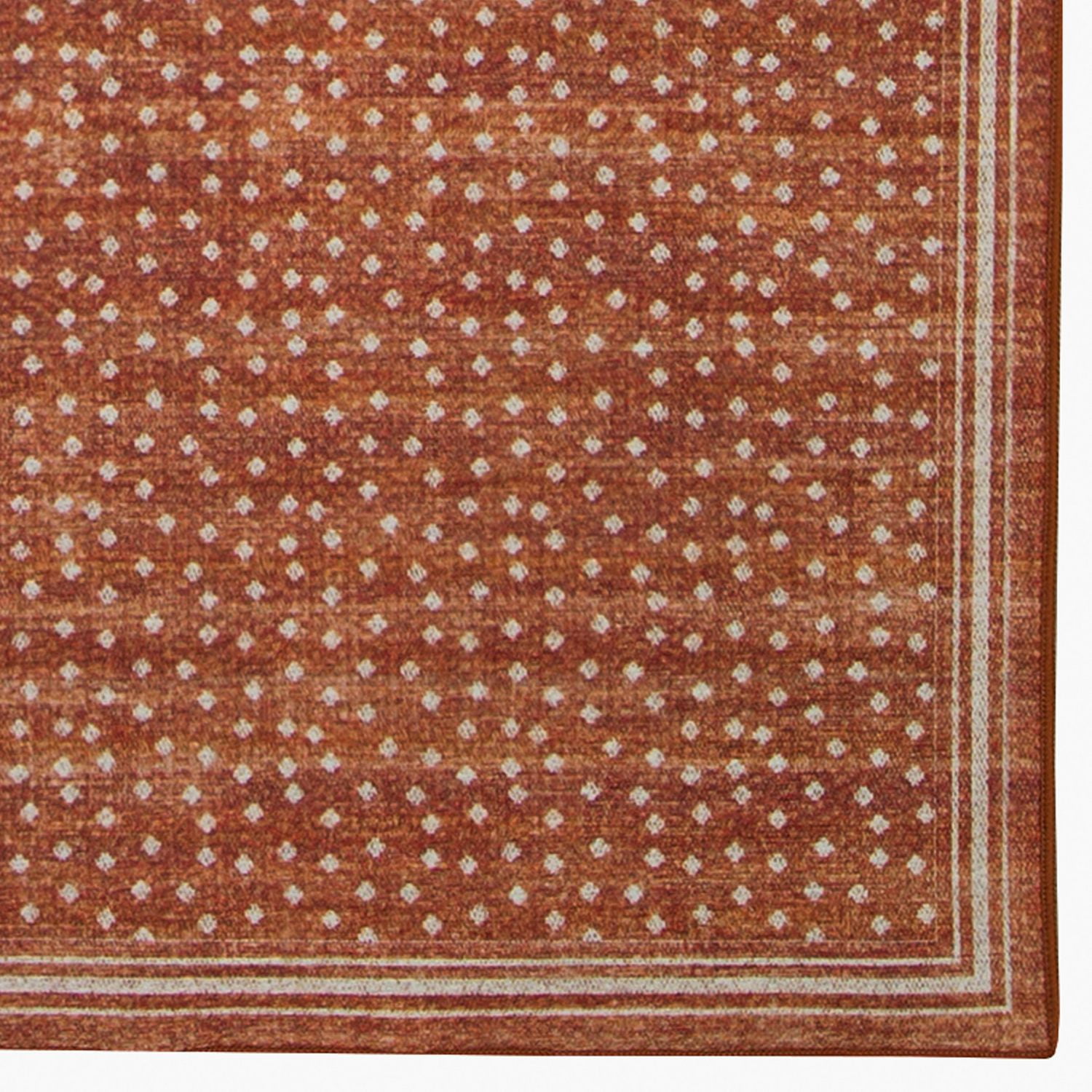 Tapis d'extérieur lavable Estero orange & ivoire 5 pi x7 pi