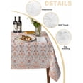 thumbnail image 2 of Orange Boho Table Cloth, Vintage Southwestern Ethnic Mexican Floral Waterproof Tablecloth for Rectangle Tables, Reusable Washable Fabric Table Cover for Restaurant Kitchen Dining Tables 52"x70", 2 of 6