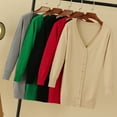 Outerwear Vneck Jersey Korean Fashion Style Cropped Blouses Long Woman