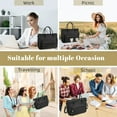 thumbnail image 7 of Holuxer Insulated Lunch Bag for Women, Fashion Handbag Lunch Tote Box, Reusable Thermal Cooler Bags with Shoulder Strap, Leakproof Storage Pockets for Working Shopping Picnic 12L, Black, 7 of 7