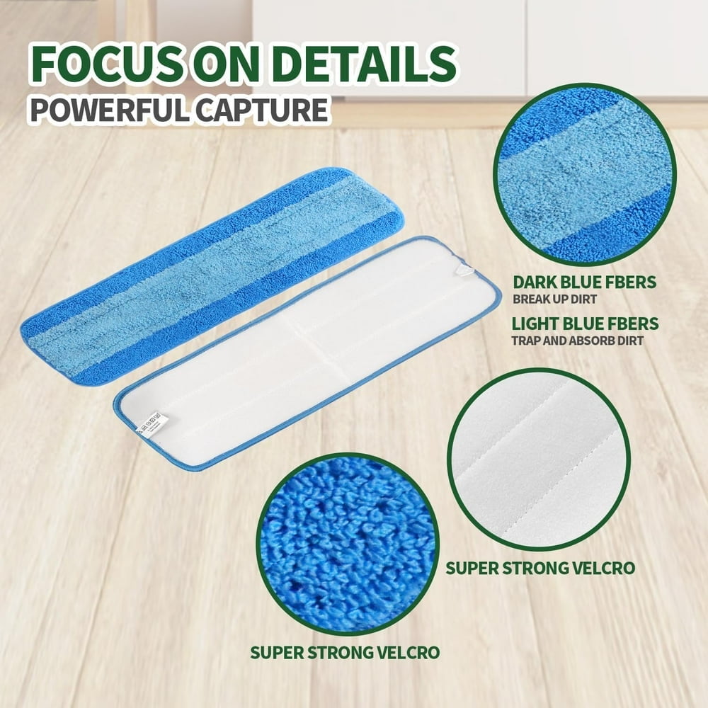 MIARHB Microfiber Mop Replacement Pads 3 Pack For Wet Dry Floor Cleaning Compatible With - View #7
