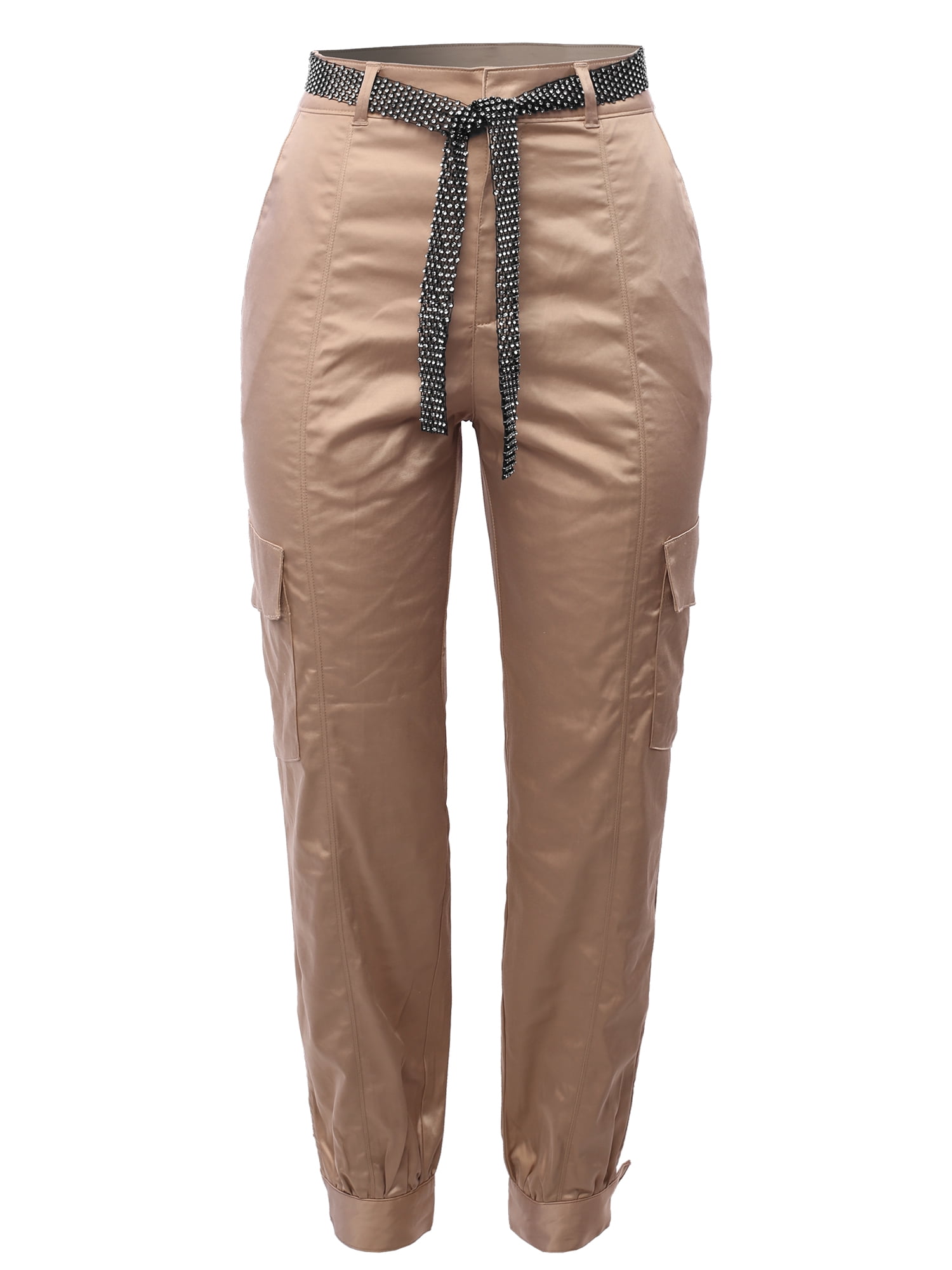 high rise cargo pants womens