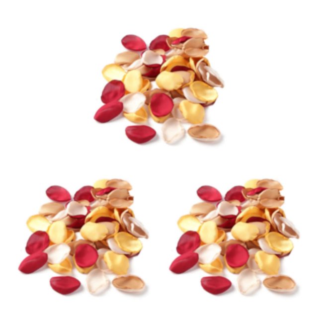 Pétalos de rosa artificiales Ounissouiy 200 Unids set flores simulados Vino rojo