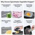 thumbnail image 3 of Picadora de verduras SpaceHacks 12 en 1 con 7 cuchillas, color gris, 3 of 7