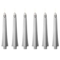 thumbnail image 2 of Ghost Flameless Taper Candles with Remote and Timer, Halloween Battery Operated Real Wax White Spooky Ghost Face LED Candle Set, 6 Pack Flickering Candles for Home Party Mantel Decor, 2 of 8