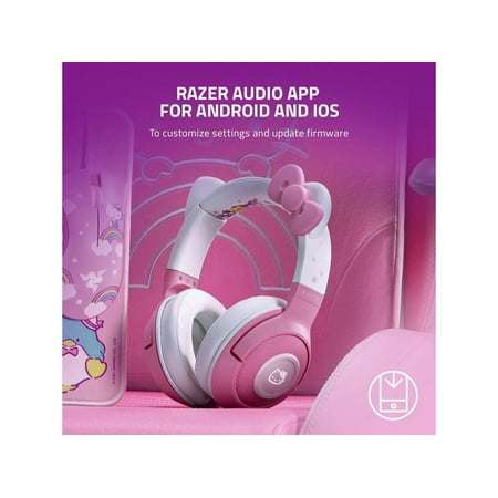 Razer - Kraken Hello Kitty Edition Wireless Gaming Headset - Pink