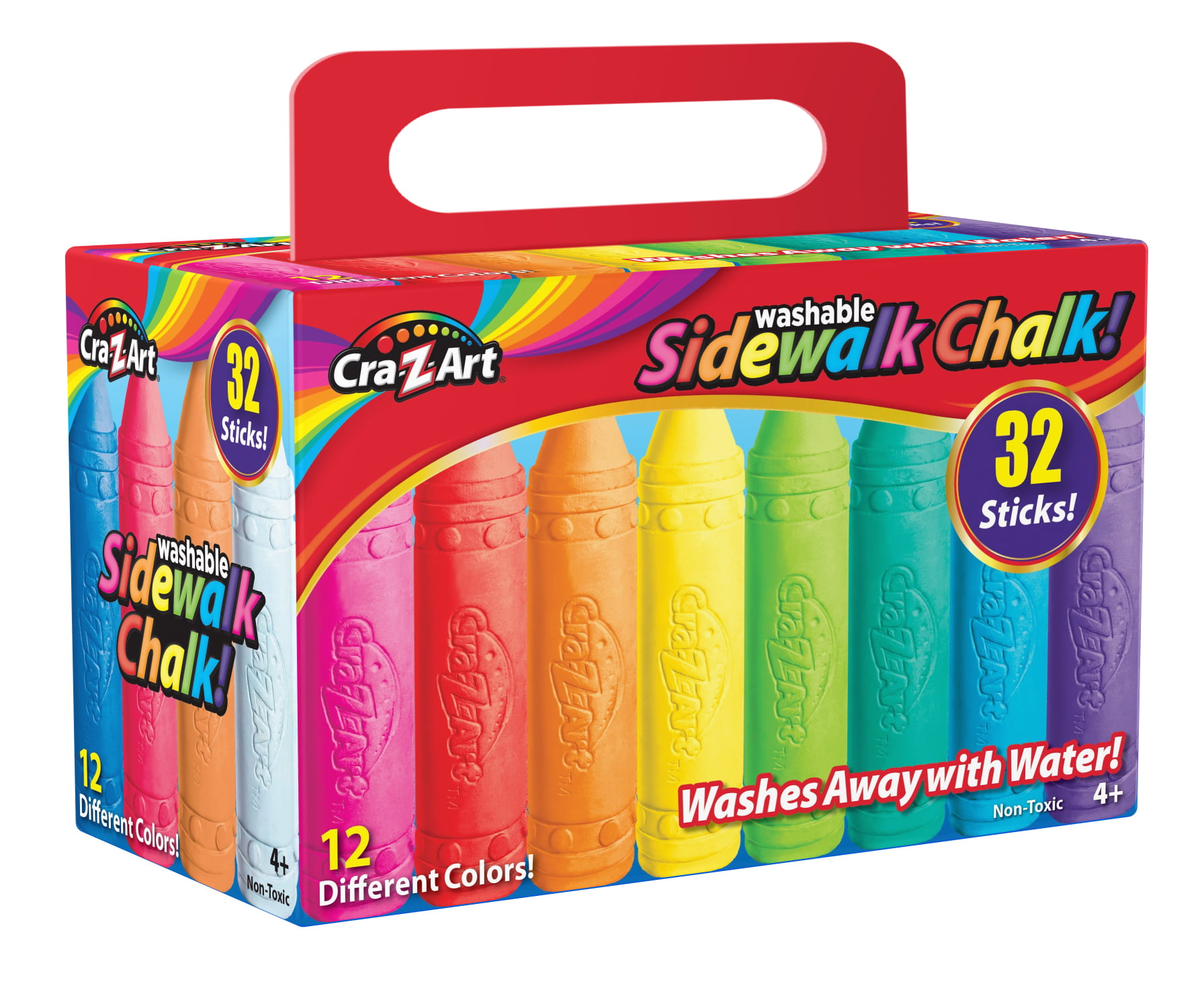 Kreative Kids 32 Piece White And Coloured Chalk Pack 