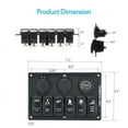 thumbnail image 7 of MICTUNING 6 Gang ON/OFF Rocker Switch Panel + Dual USB + Digital Voltmeter + Cigarette Lighter Socket Blue LED for Car Truck Marine Boat, 7 of 7