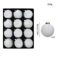 thumbnail image 3 of ZORVINEX Christmas Ball Ornaments Set of 12 – Elegant Solid Color Xmas Tree Baubles, Festive Holiday Decor and Wreath Ornament for Celebrations and Parties,White, 3 of 5