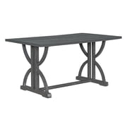 Harper & Bright Designs Farmhouse Dining Set for 6, Rectangular Kitchen Dining Table Set with 4 Upholstered Chairs and Bench, Gray Wash