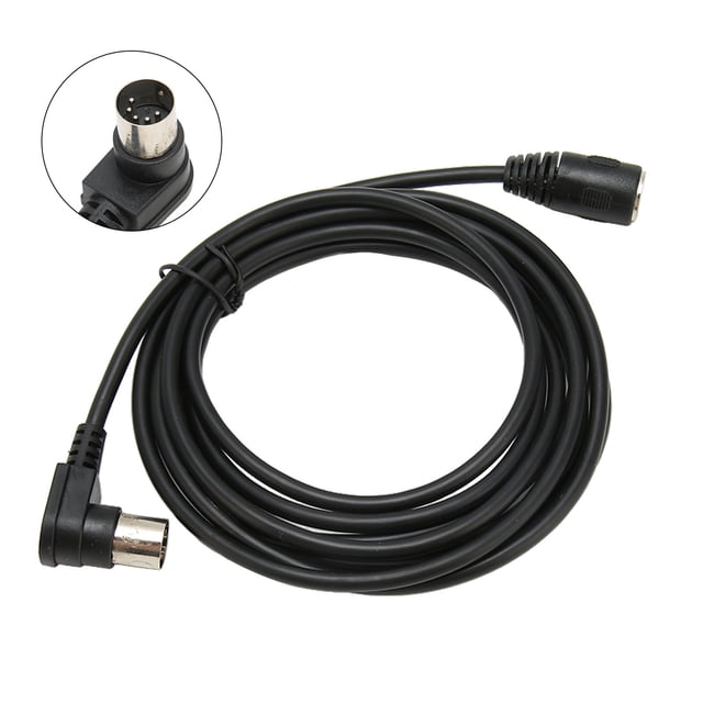 Cable de extensión Midi Din de 90 Grados, PVC PVC Profesional Latencia Midi Din Extensión Cable 5 pin Din Macho A Femenino Para Teclado Para Mezclador