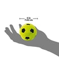 thumbnail image 4 of Nerf Dog Soccer Ball Dog Toy with Interactive Crunch, Lightweight, Durable and Water Resistant, 3 Inches, For Small/Medium/Large Breeds, Two Pack, Blue and Green, 4 of 6