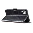 thumbnail image 7 of For Samsung A22 4G Wallet Case Bling Shiny Premium PU Leather with RFID Blocking Card Slots Holder Magnetic Flip Kickstand Shockproof Wrist Strap Cover For Samsung Galaxy A22 4G, Black, 7 of 7