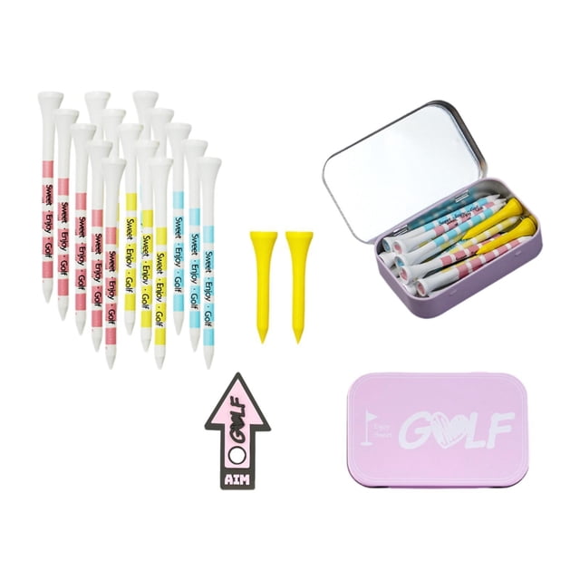 jinwen Golf Tees Bulk Golf Ball Holder for Driving Range Outdoor Practice Golf Gift Pink Box