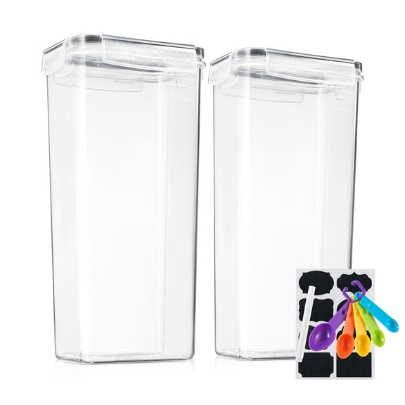 Sorbus 2-Pack Airtight Cereal Dispensers 2.6L - Stackable Dry Food, Rice, Pasta Storage