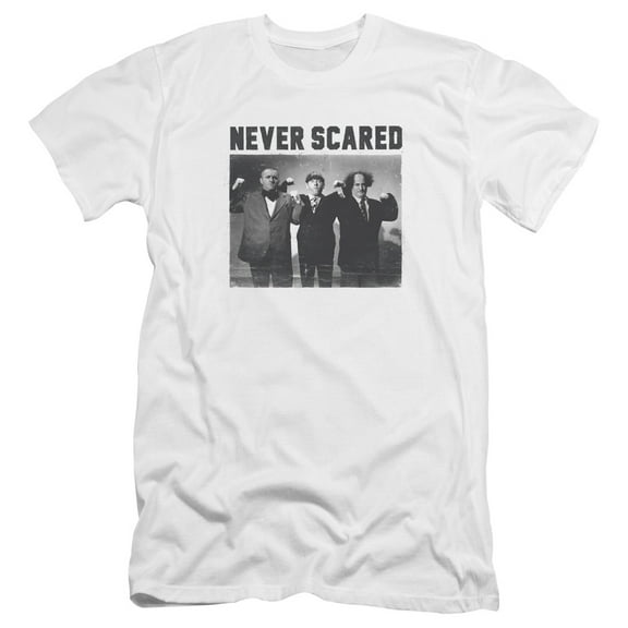 Three Stooges - Never Scared - Premium Slim Fit Short Sleeve Shirt - X-Large